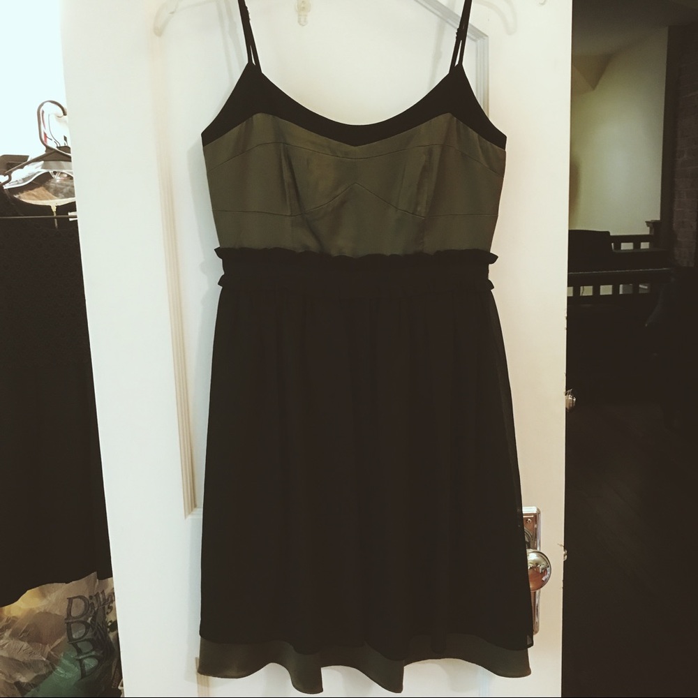 BCBG black and olive dress
