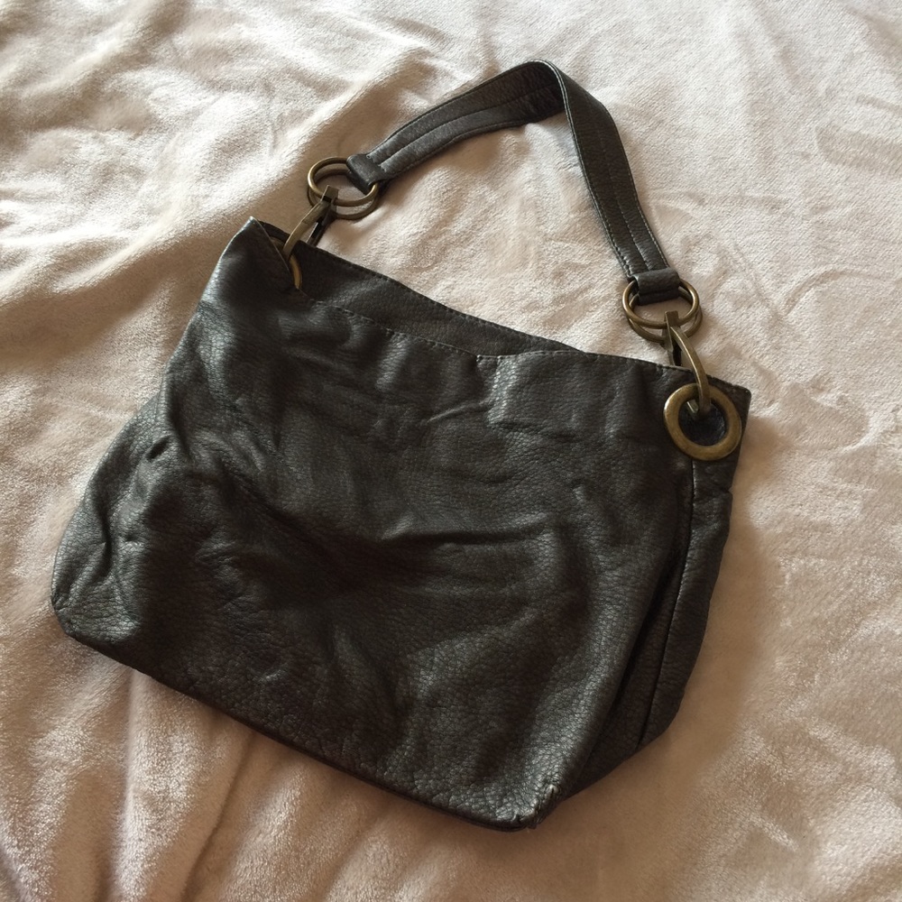 Braciano Pewter Purse with Brass Accents