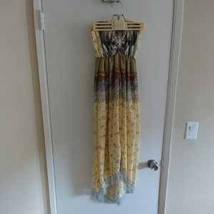 Strapless handmade punk sundress