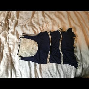 Papaya ruffle tank top