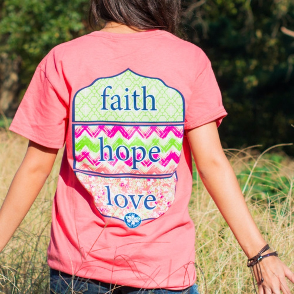 Its a Girl Thing Tees "faith hope love" T shirts