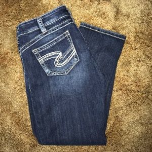 Silver Jean Capris
