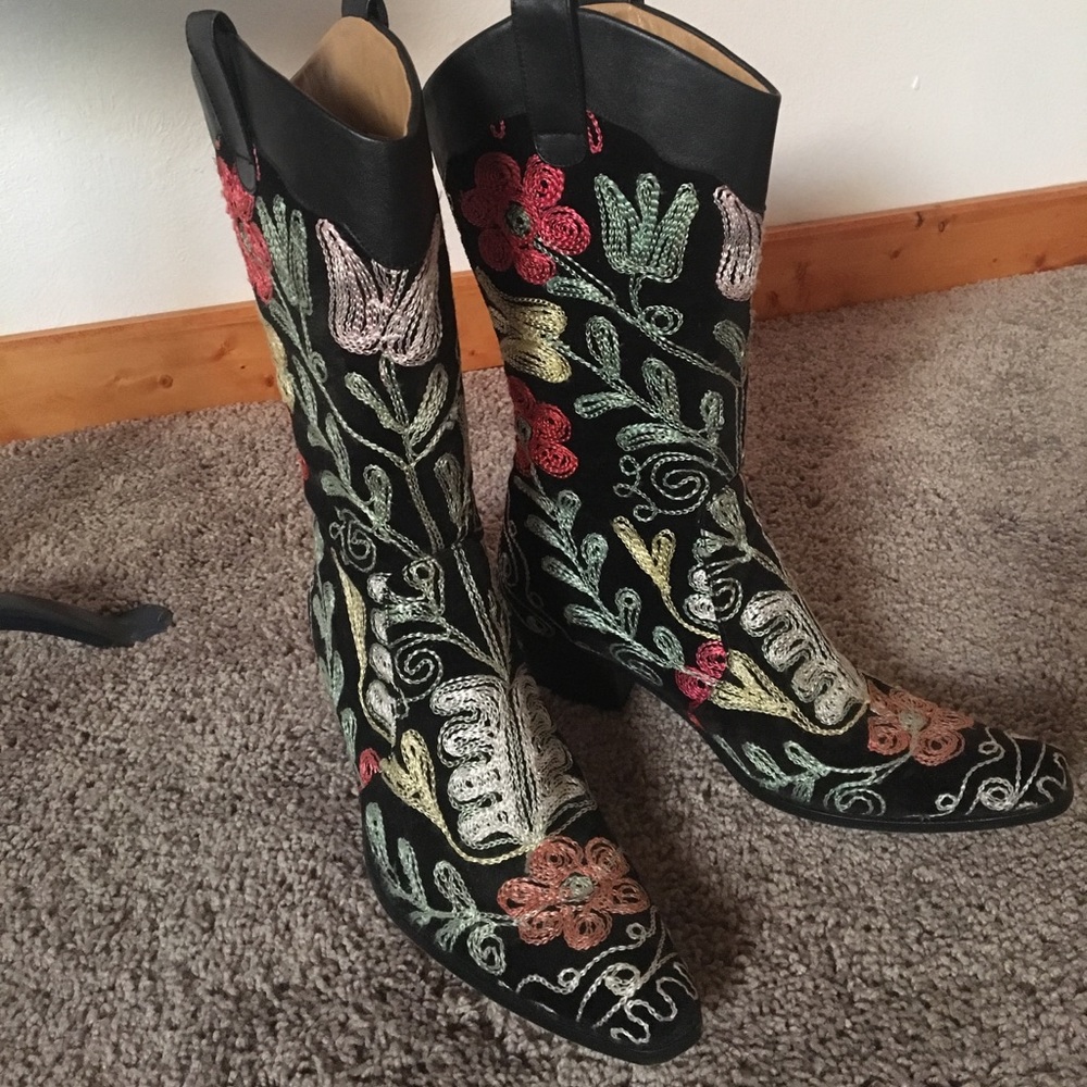 Custom embroidered boots