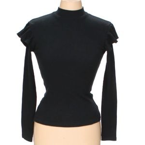 Zara Trafaluc mock turtleneck ribbed top