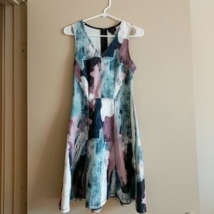 Watercolor A-line dress
