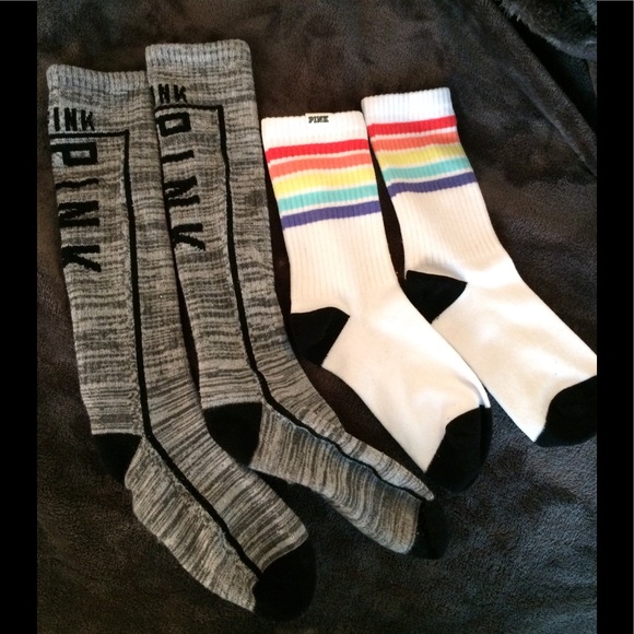 PINK Victoria's Secret Accessories - PINK Sock Bundle!! 2 Pairs!!