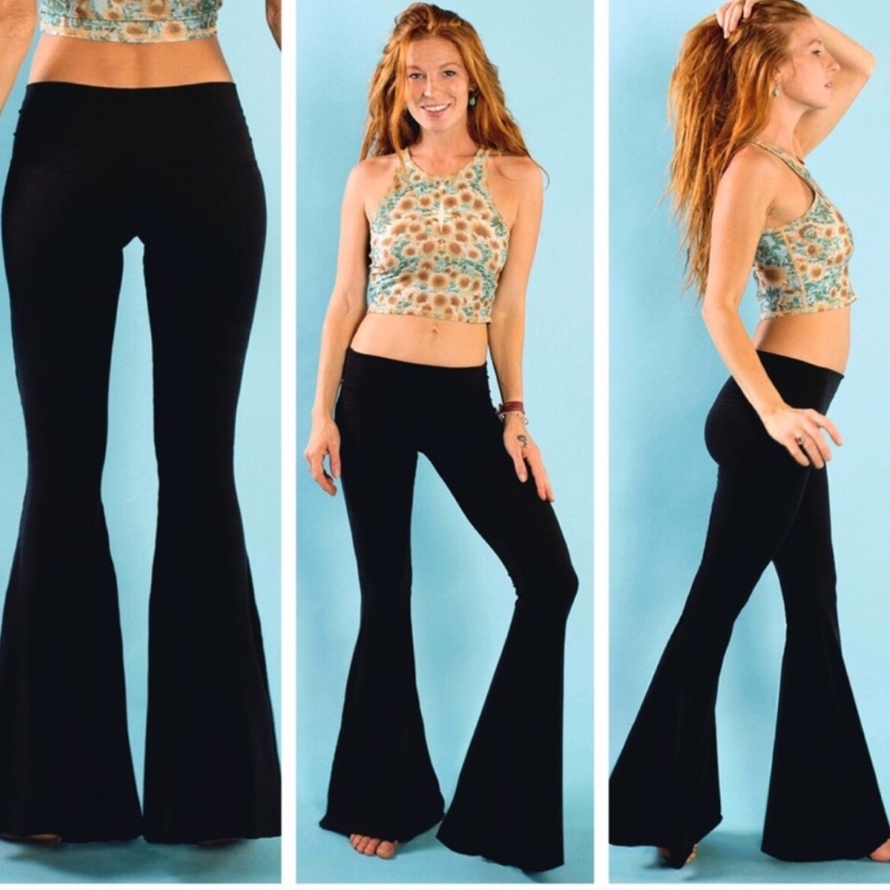 Sold out teeki black bell bottoms! NWOT