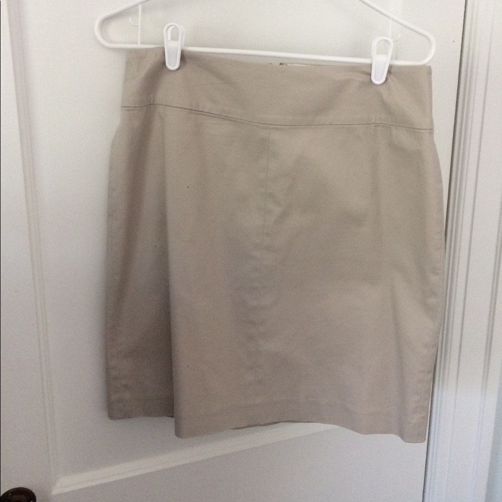 Khaki pencil skirt