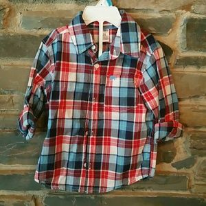 Toddler long sleeve plaid shirt