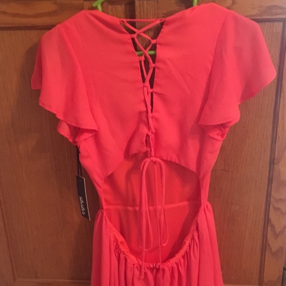 Pink backless lulus dress