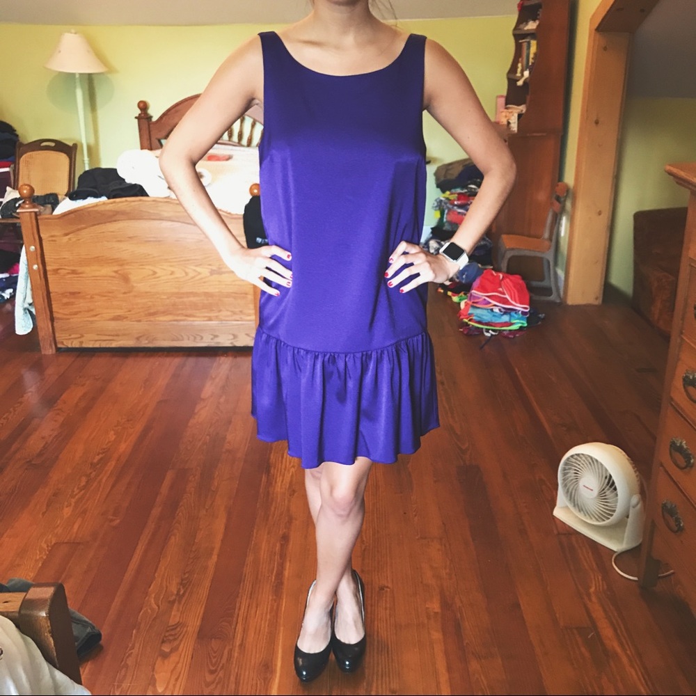 BCBG purple low back dress
