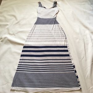 Stripe maxi dress with back cut out
