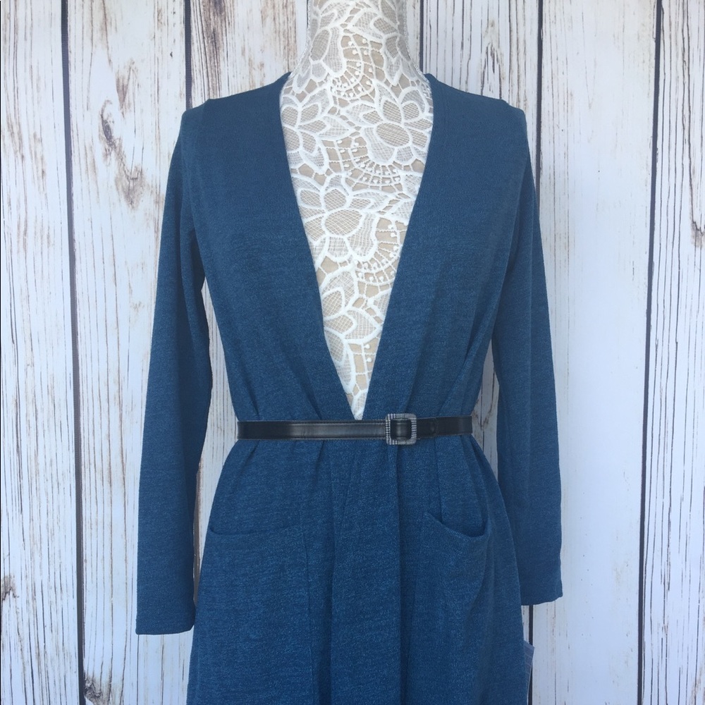 Lularoe Deep Blue/Teal Sara duster Sweater Small❤️