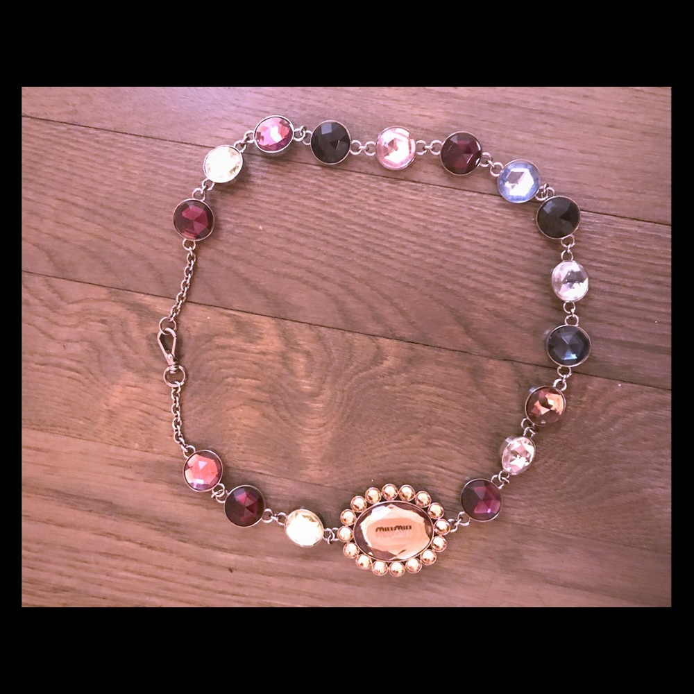 Lanvin multicolor encrusted jewel necklace