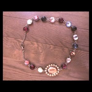 Lanvin multicolor encrusted jewel necklace