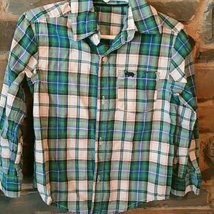 Toddler boys long sleeve plaid shirt.