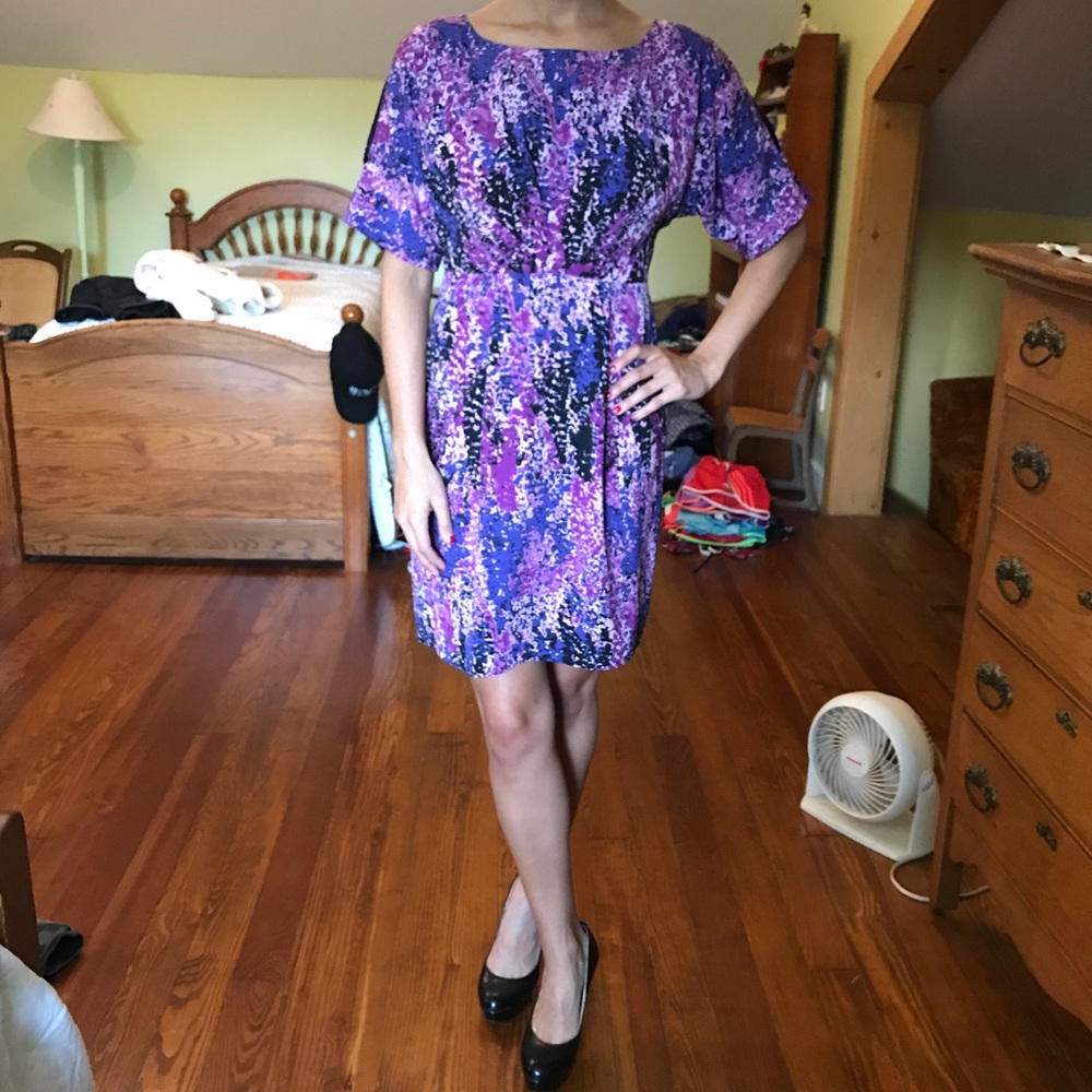 GIANNI BINI purple pink camo dress
