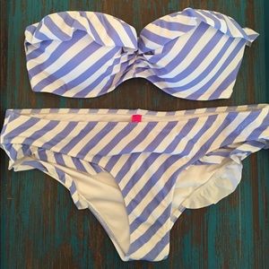 Victoria's Secret Blue Stripe Bikini