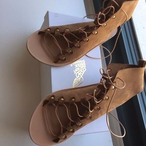 Ancient Greek Suede Sandal Mache Size 8.5/39