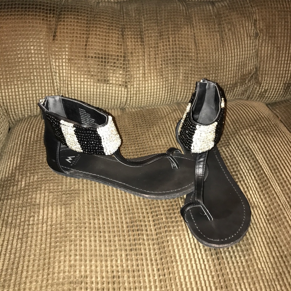 ShoeDazzle beaded gladiators