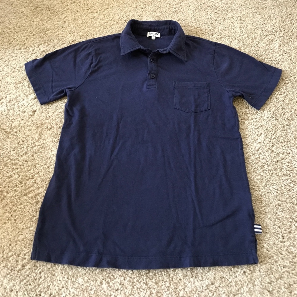 Navy cotton polo shirt by Splendid