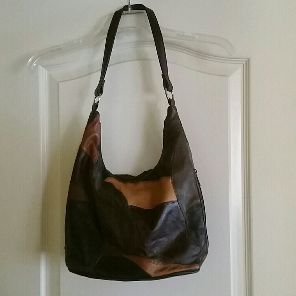 Leather Patchwork Purse - image 1