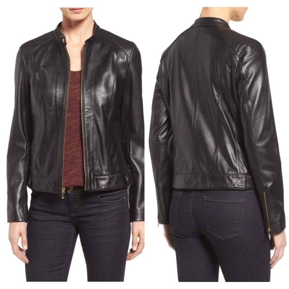 Leather jacket by cole Haan