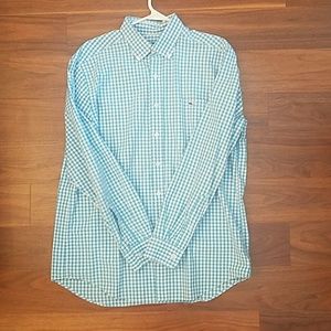 Baby Blue Gingam Vineyard Vines Tucker Shirt