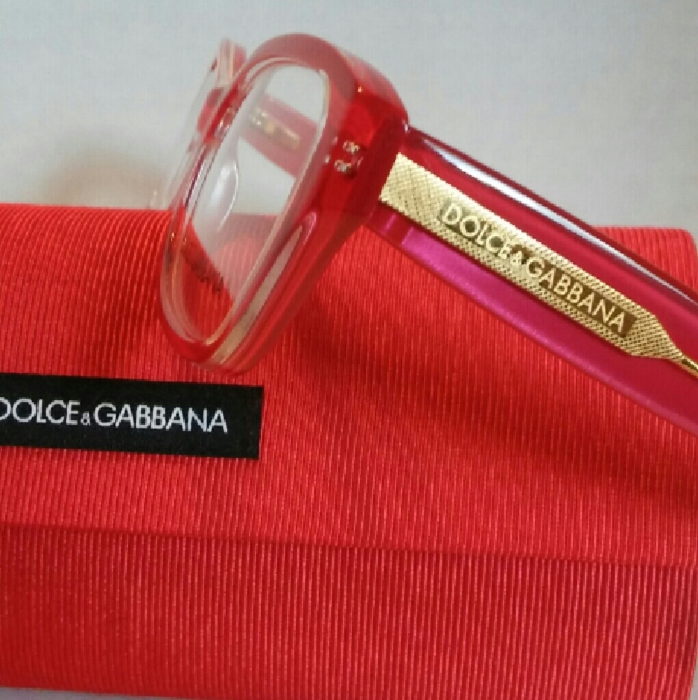 Red DOLCE & GABBANA ITALY, with case