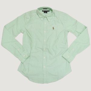 Ralph Lauren oxford in green - slim fit in size 2