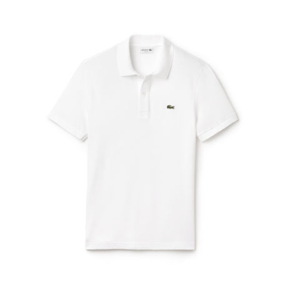 LACOSTE Slim fit white polo