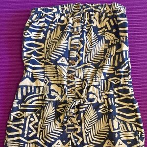 Tribal print buttoned romper