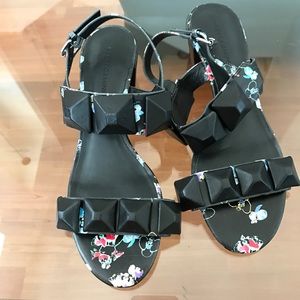 Rebecca Minkoff Printed Leather Stud Sandals