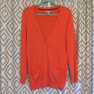 Banana Republic boyfriend cardigan in orange