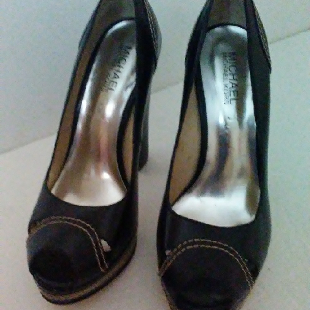 Michael Kors leather platform shoes.