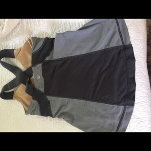 lululemon athletica Tops - Lululemon round neck striped workout top with mesh lululemon athletica Tops - Lululemon round neck striped workout top with mesh