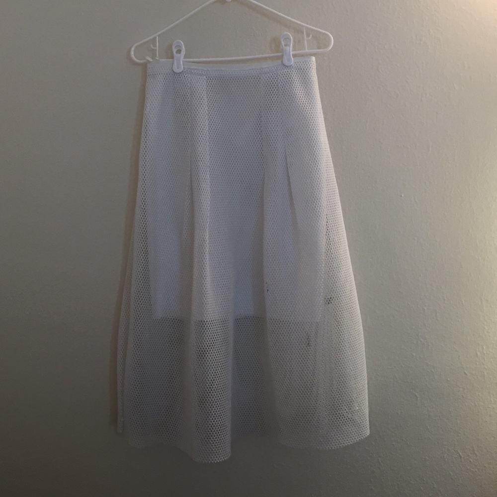 Ellie Tahari 'Dillan' eyelet pleat midi skirt