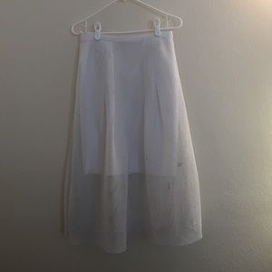 Ellie Tahari 'Dillan' eyelet pleat midi skirt