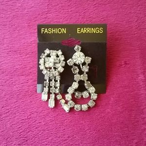FREE w/purchase.  Rhinestone earrings - Vintage
