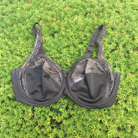38DD Unlined Minimizer Bra with lace overlay. - Picture 1 of 4