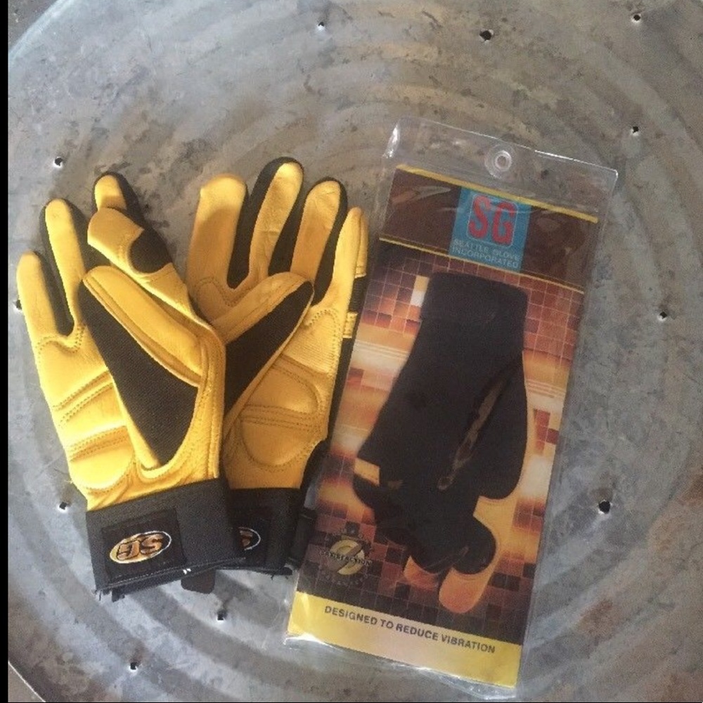 Seattle Inc gloves Anti Vibration Deerskin Gel