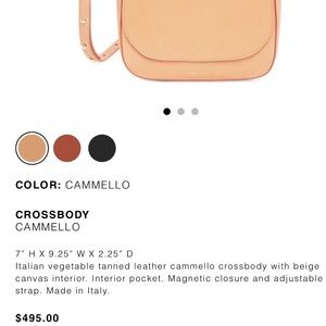 Mansur Gavriel crossbody camello handbag
