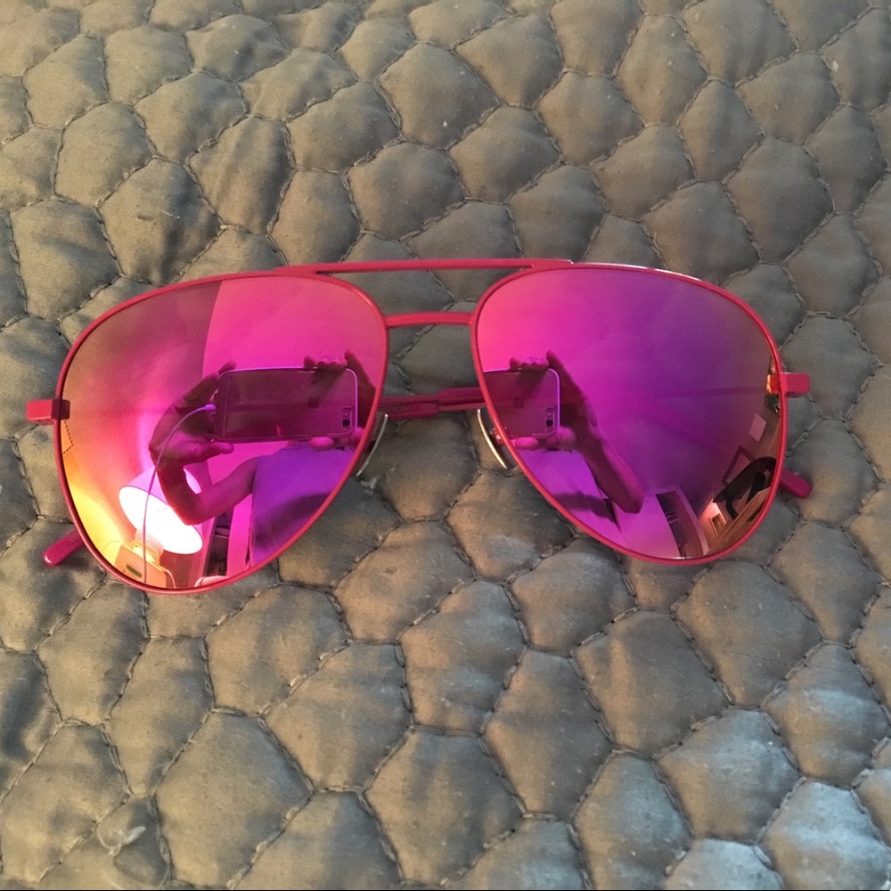 Fuschia Saint Laurent sunglasses