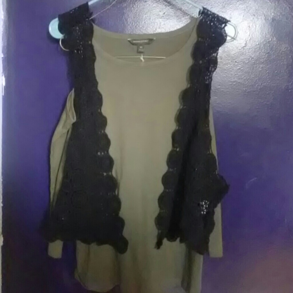 Womens knitted tshirt vest large