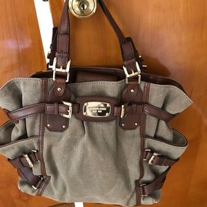 Michele kors canvas and leather