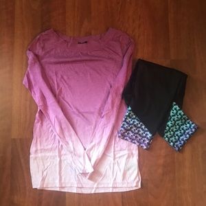 Aeropostale workout pants and long sleeve top