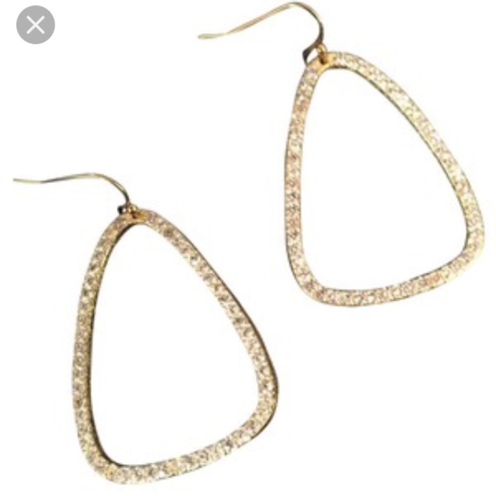 Rivka Friedman Pave CZ Drop Earrings Gold
