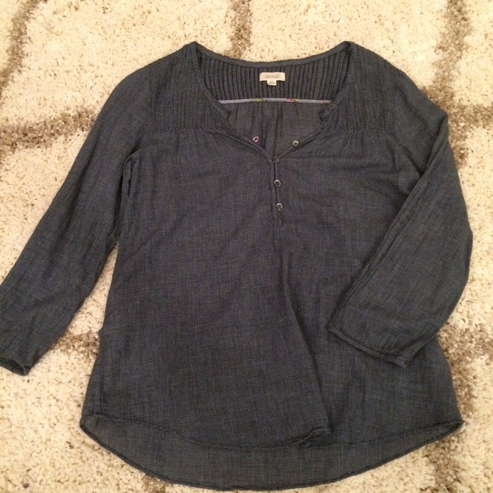 Aerie dark blue 3/4 sleeve top