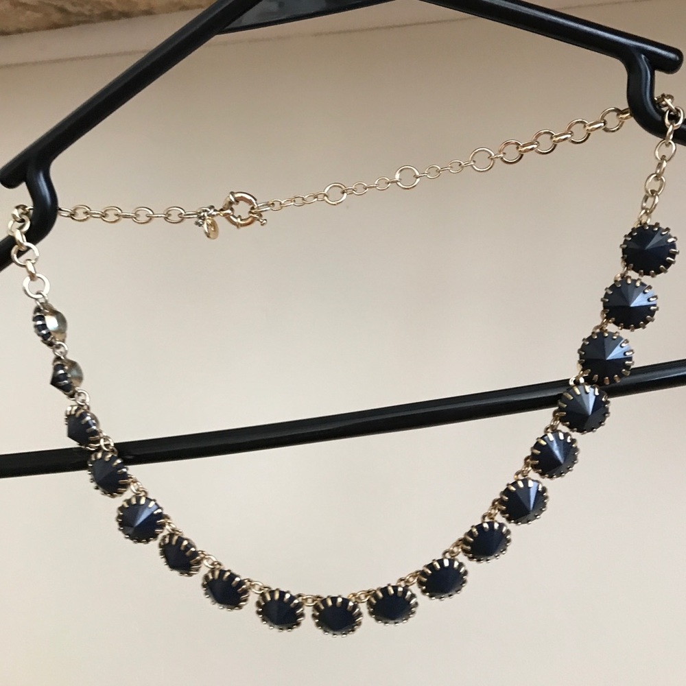Dark blue and gold necklace