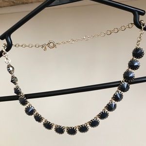 Dark blue and gold necklace